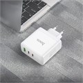 Сетевое зарядное устройство Hoco N30, USB/2Type-C, 3 A, белое 9603923 - фото 16792654