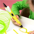 3D ручка Luazon, дисплей, работа с пластиком ABS и PLA, пластик в комплекте, жёлтая 9729770 - фото 16793711