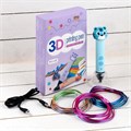 3D ручка Тигрёнок, работа с пластиком PLA, USB кабель питания, голубая 9729777 - фото 16793820