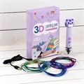 3D ручка Тигрёнок, работа с пластиком PLA, USB кабель питания, фиолетовая 9729780 - фото 16793847