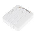 Внешний аккумулятор 484, 10000 мАч, кабели Type-C/Lightning/MicroUSB, фонарь, белый 9942405 - фото 16794522