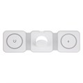 Беспроводное зарядное устройство 3 в 1 A07, 15 W, поддержка MagSafe, складная, белая 9940217 - фото 16795437