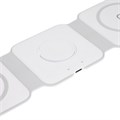 Беспроводное зарядное устройство 3 в 1 A07, 15 W, поддержка MagSafe, складная, белая 9940217 - фото 16795445