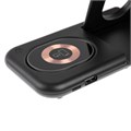 Беспроводное зарядное устройство 3 в 1 Y36, 15 W, складная, подсветка, USB, Type-C, чёрная 9940221 - фото 16795467