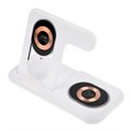 Беспроводное зарядное устройство 3 в 1 Y36, 15 W, складная, подсветка, USB, Type-C, белая 9940222 - фото 16795474