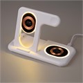 Беспроводное зарядное устройство 3 в 1 Y36, 15 W, складная, подсветка, USB, Type-C, белая 9940222 - фото 16795479