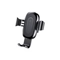Держатель для смартфона в авто Baseus в воздуховод, беспроводная зарядка, 2 А, 10W, чёрное 9629294 - фото 16795605