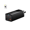 Зарядная станция Baseus PowerCombo, GAC+2U+2C 65W + Type-C-Type-C, PD, 65W, 1 м, чёрная 9900668 - фото 16795750