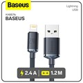 Кабель Baseus, Lightning - USB, 2.4 А, 1.2 м, черный 9900702 - фото 16795815