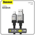 Кабель Baseus, Lightning - USB, 2.4 А, 2 м, чёрный 9900704 - фото 16795834