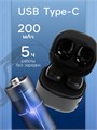 Наушники беспроводные Y6, TWS, вакуумные, BT 5.3, 30/200 мАч, Type-C, подвес, чёрные 9940124 - фото 16796102