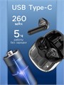 Наушники беспроводные K20, TWS, вкладыши, BT 5.0, 35/260 мАч, прозрачные, чёрные 9940138 - фото 16796227