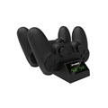 Зарядная станция для 2-х геймпадов PS4 Dobe TP4-1822, магнитные коннекторы, с индикацией 9942371 - фото 16796866