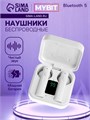 Наушники беспроводные MYBIT VBT 1.18, TWS, вкладыши, BT5.0, 30/200 мАч, солнечная панель, белые 9298810 - фото 16796981