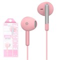 Наушники R-8, проводные, вкладыши, микрофон, 1 м, Jack 3.5 мм, розовые 9940593 - фото 16797134