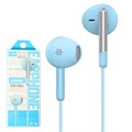 Наушники R-8, проводные, вкладыши, микрофон, 1 м, Jack 3.5 мм, голубые 9940594 - фото 16797140