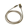 Кабель Lightning - USB, 2.1 А, металлическая оплётка, 1 метр, золотистый 9940269 - фото 16797731