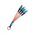 Кабель брелок 3 в 1, MicroUSB/Type-C/Lightning - USB, 2.4 А, разноцветный 9940313 - фото 16797767