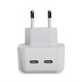 Сетевое зарядное устройство GQ-6, 2 Type-C, 3 А, 35 Вт, белое 9940570 - фото 16797807