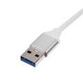 USB-разветвитель (HUB), 4 порта, кабель 10 см, серебристый 10325636 - фото 16798327