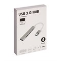 USB-разветвитель (HUB), 4 порта, кабель 10 см, серебристый 10325636 - фото 16798328