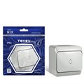 Кнопка звонка  TOKOV ELECTRIC, Nix, 10А, IP54, 250В, серый, TKE-NX-DB-C06-IP54 10404712 - фото 16798445
