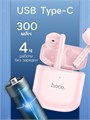 Наушники Hoco EW19, TWS, беспроводные, вкладыши, BT 5.3, 25/300 мАч, розовые 9881963 - фото 16799739