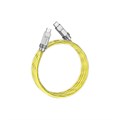 Кабель Hoco U113, Type-C - Type-C, 3 А, 1 м, оплётка прозрачный силикон, золотистый 9881433 - фото 16799882