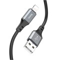 Кабель Hoco X92, Lightning - USB, 2.4 А, 3 м, оплётка силикон, чёрный 9881438 - фото 16799913