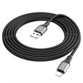 Кабель Hoco X92, Lightning - USB, 2.4 А, 3 м, оплётка силикон, чёрный 9881438 - фото 16799916