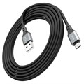 Кабель Hoco X92, MicroUSB - USB, 2.4 А, 3 м, оплётка силикон, чёрный 9881439 - фото 16799925 Кабель Hoco X92, MicroUSB - USB, 2.4 А, 3 м, оплётка силикон, чёрный 9881439 - фото 16799925