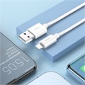 Кабель Hoco X87, Lightning - USB, 2.4 А, 1 м, оплётка силикон, белый 9881445 - фото 16799948