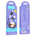 Кабель Hoco X82, Lightning - USB, 2.4 А, 1 м, оплётка силикон, чёрный 9881455 - фото 16799975