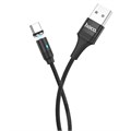 Кабель Hoco U76, Type-C - USB, магнитный разъем, 2 А, 1.2 м , оплетка нейлон, чёрный 9881461 - фото 16799982