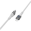 Кабель Hoco U115, Type-C - Lightning, 1.2 м, прозрачный,передача данных,оплётка нейлон,серый 9881482 - фото 16800048 Кабель Hoco U115, Type-C - Lightning, 1.2 м, прозрачный,передача данных,оплётка нейлон,серый 9881482 - фото 16800048