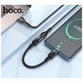 Кабель Hoco U107, Type-C (m) - Lightning (f), 2 А, 0,1 м, плетеный провод,функция OTG,чёрный 9881489 - фото 16800085