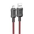 Кабель Hoco X94, Micro USB - USB, 2.4 А, 1 м, передача данных, ПВХ, красный 9881502 - фото 16800099