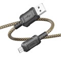 Кабель Hoco X94, Micro USB - USB, 2.4 А, 1 м, передача данных, ПВХ, золотистый 9881503 - фото 16800105