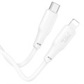 Кабель Hoco X93, Type-C - Lightning, 1 м, быстрая зарядка, передача данных, TPE, белый 9881507 - фото 16800112