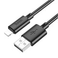 Кабель Hoco X88, Lightning - USB, 2.4 А, 1 м, ПВХ, чёрный 9881520 - фото 16800159