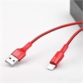 Кабель Hoco X26, Lightning - USB, 2 А, 1 м, передача данных, оплётка нейлон, красный 9881545 - фото 16800204