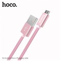 Кабель Hoco X2, Micro USB - USB, 2.4 А, 1 м, текстиль, розовый 9881560 - фото 16800255
