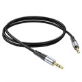 Кабель AUX Hoco UPA22, Jack 3.5 мм (m) - Jack 3.5 мм (m), 1 м, силикон, чёрный 9881571 - фото 16800280