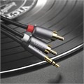 Аудио кабель Hoco UPA10, 2xRCA - jack 3.5mm, 1,5 м, серый 9881587 - фото 16800364