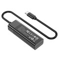 Адаптер Hoco HB25, 4 в 1, Type-C to USB3.0/USB2.0*3, длина кабеля 30 см, чёрный 9881636 - фото 16800410