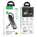 Адаптер Hoco HB23, HDMI/USB3.0/USB2.0/RJ45/PD, 60 ВТ, 3 А, длина кабеля 13.5 см, серый 9881637 - фото 16800420