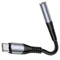 Адаптер Hoco LS33, Type-C (m) - jack 3.5mm (f), 12 см, серый 9881639 - фото 16800437