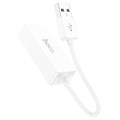 Адаптер Hoco UA22, USB-A - ethernet (100 Mб), 15 см, белый 9881640 - фото 16800446