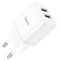 Сетевое зарядное устройство Hoco N25, 2 USB, 2.1 А, белое 9881660 - фото 16800544