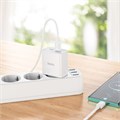 Сетевое зарядное устройство Hoco C108A, 2 Type-C, 35 Вт, PD + QC, белое 9881689 - фото 16800621
